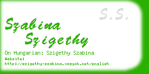 szabina szigethy business card